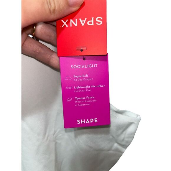 Spanx Women's White Shapewear Tank Top Size 3X Body Contour Stretch Comfy NWT - Picture 4 of 7